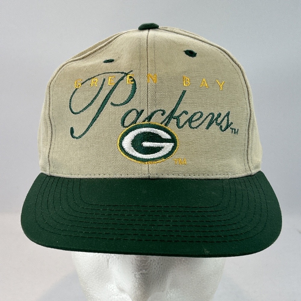 Vintage Green Bay Packers Cap Hat Strap Back Drew Pearson NFL Football 90s